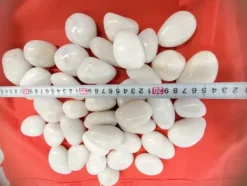 Clearance 20 kg Polerad småsten Flodsten Pebbles Trädgårdsgrus Prydnadsgrus Vit Trädgårdsstenar & Klivstenar