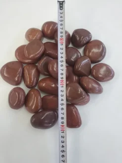 Online 80 kg Polerad småsten Flodsten Pebbles Trädgårdsgrus Prydnadsgrus Röd Trädgårdsstenar & Klivstenar