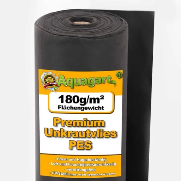 500 m² Ogräsbekämpningstyg Trädgårdsfleece Mulchtyg Fleece 180 g 2 m bred Premium Quality