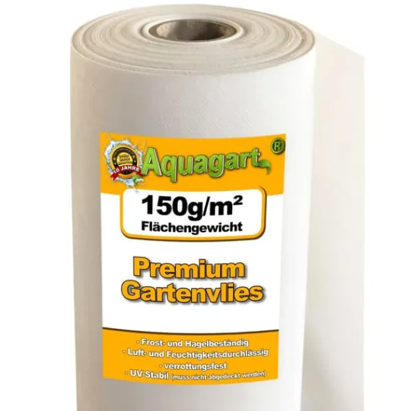 250 m² Trädgårdsfleece Ogräsbekämpningstyg Ogräsfoder Mulchtyg 150 g/m² vit 1 m bred