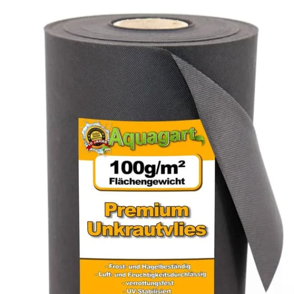Discount 144 m² Trädgårdsfleece Ogräsbekämpningstyg Mulchtyg 100 g 1,6 m w. Markduk & Fiberduk