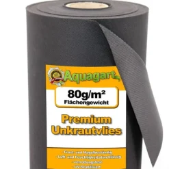 144 m² Trädgårdsfleece Ogräsbekämpningstyg Mulchtyg 80 g 1,6 m w.