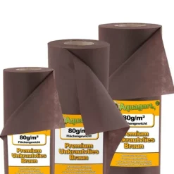 Online 98 m² Trädgårdsfleece Ogräsbekämpningstyg Mulchtyg 80 g 1,4 m bred brun Markduk & Fiberduk