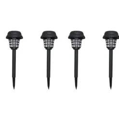 Clearance 4 st Utomhus solar myggdödare ljus Hushåll utomhus vattentät trädgård Yard Yard Myggdödare ljus (svart) Insektsmedel & Djuravvisande Medel