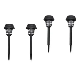 Clearance 4 st Utomhus solar myggdödare ljus Hushåll utomhus vattentät trädgård Yard Yard Myggdödare ljus (svart) Insektsmedel & Djuravvisande Medel