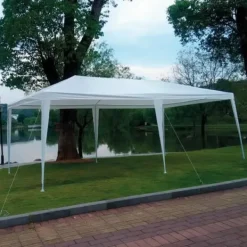 Online Aktive Plast Gazebo, 300 x 600 x 255 cm, Stålrör 24/18/18 mm, Vit - 53992 Tält & Lusthus