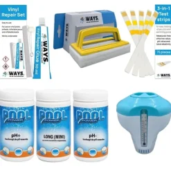 Allt i 1 poolpaket - Intex metallram Rund strandsida 305x76 cm