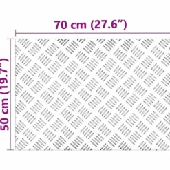 Clearance Aluminium Rutschkåpor - Halkfria Gummimattor | Storlek: 70x50 cm | 2 st Öppna Spisar