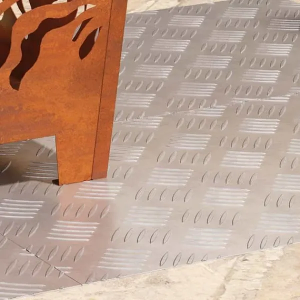 Clearance Aluminium Rutsystem 4-delar - Halkfria trapstep | Färg: Grå | Storlek: 70x40 cm Öppna Spisar