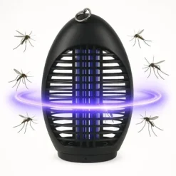 Anti-Mygga Lampe 4 LED UV Oval Elektrisk och Tyst för Inomhus med Räckvidd på 40 m²