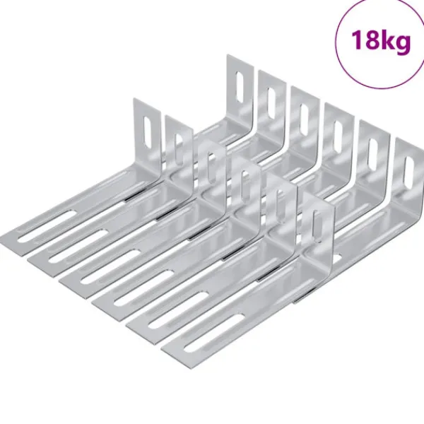 vidaXL Anti-tipp fäste Enfärgad 1268 pcs Silver Järn