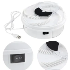 Automatisk spinning mute Elektrisk flugfälla enhet med fångstmat USB-kabel-CY Jes13173