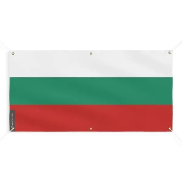New Banner Flag of Bulgaria 6 öljetter 170x340cm i polyester Flaggor & Vindstrutar