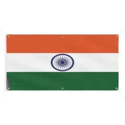 Banner Flag of India 6 öljetter 60x120cm i polyester