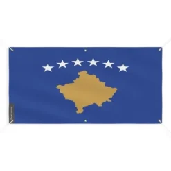 New Banner Flag of Kosovo 6 öljetter 200x400cm i polyester Flaggor & Vindstrutar