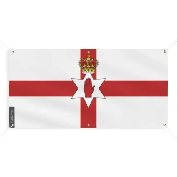 Discount Banner Flag of Northern Ireland 6 öljetter 160x320cm i polyester Flaggor & Vindstrutar