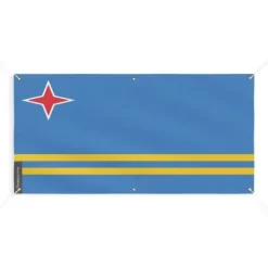 Bannerflagga - PIXELFORMA - Aruba - 130x260cm - 6 öljetter - Slitstark polyester