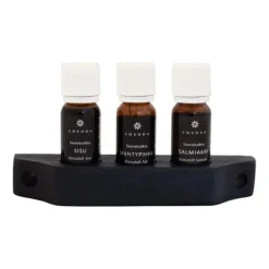 Bastudoft Emendo 3 x 10 ml, Salmiak, Tall & Sisu med Träställning