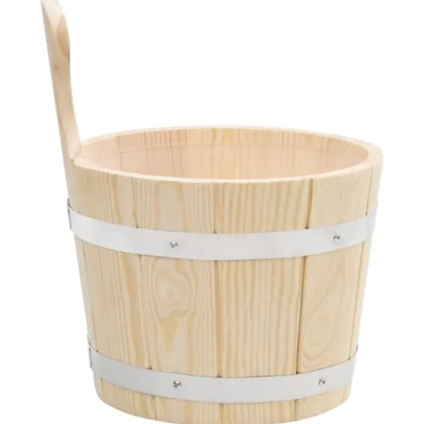 Bastutillbehör - Living Bastuhink och slev set massiv furu
