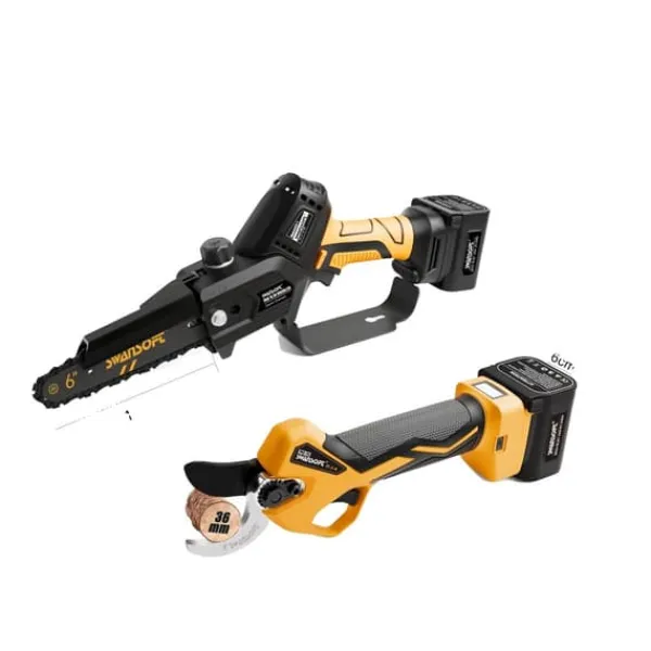 Outlet Beskärare, Effektiv Skärprestanda, Lätt Design,CS-1och pru36, två batterier Trädgårdsverktyg
