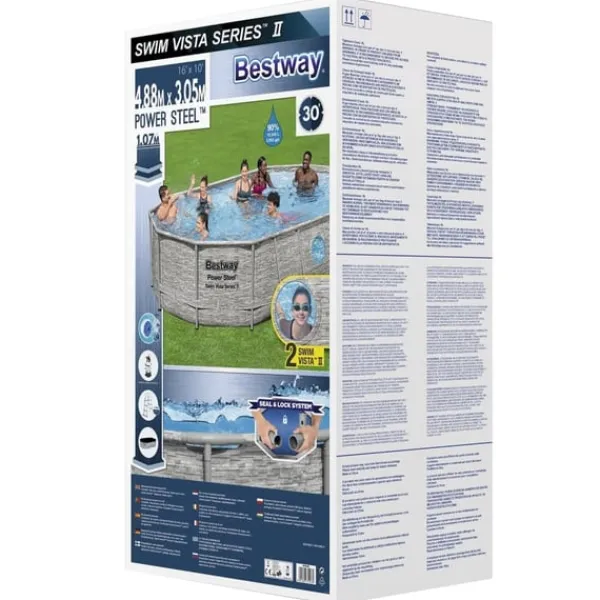 Poolset Power Steel 488x305x107 cm Pooler