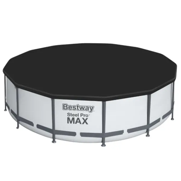 Bestway Round Uppblåsbar Fast Set Pool - Rottingtryck - 457 x 84 cm - Inklusive Tillbehör - CB14
