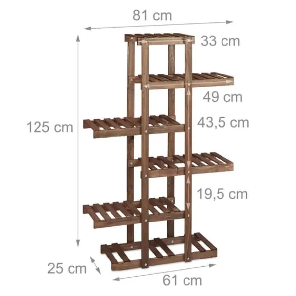 Sale Blomsterställ, Trä, 125x81x25 cm Växtställ