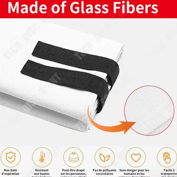 Brandfilt - TD - 4 pack - 100 x 100 cm - Glasfiber - Motstånd upp till 580°C