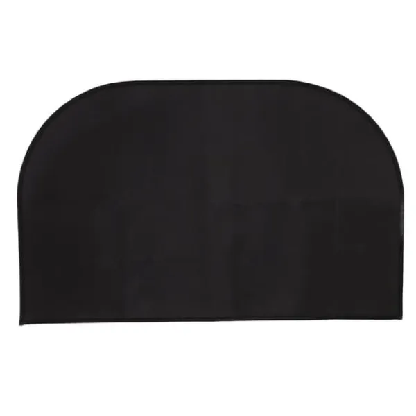 Brandsäker halvrund glasfibermatta - Dubbellager - Halksäker - Golvskydd - 19,7" x 39,4"