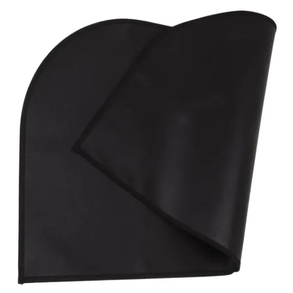 Brandsäker halvrund matta i glasfiber - dubbelt lager, halkbeständig, golvskydd - 19,7 x 31,5 tum