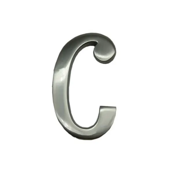 Sale Brev C Nickel Matt 10 Cm Osynlig Fäste Edm. Inkluderar Fäste. Trädgårdsprydnader