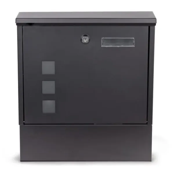 New Brevlåda - med tidningsrulle - 30x10x33,5 cm - antracit Postlådor & Brevlådor