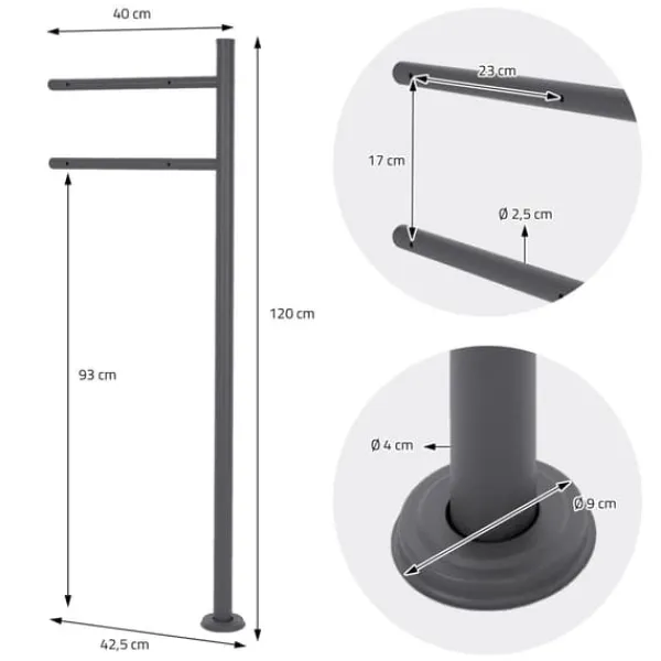 Clearance Brevlåda 37x36,5x11 cm antracit/svart marmorlook stål ML design Postlådor & Brevlådor