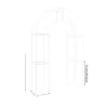 Clearance Bröllopsbåge, Fristående Design, Elegant Metallstruktur,2.3X1.5m, Mjölkvit Valvbågar, Spaljéer, Bersåer & Pergolor