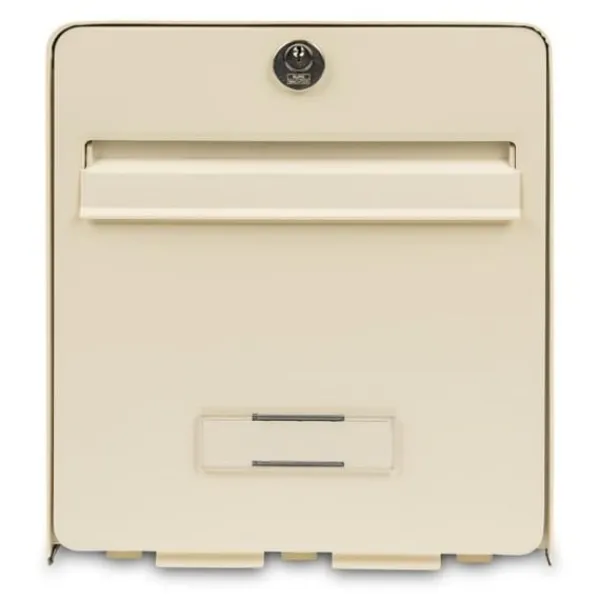 New BURG WACHTER Favor galvaniserad stålbrevlåda - 2 dörrar - ljusbeige Postlådor & Brevlådor