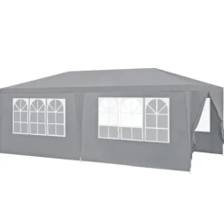 Best [casa.pro]® Trädgårdspaviljong-Partytält-600x300x255cm-hopfällbar-mörkgrå-vattentät Tält & Lusthus