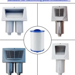 CH-940 Spa-filterersättning, kompatibel med flera modeller, för bubbelpool/spa, 1 1/2-tums SAE-gänga, 2-pack