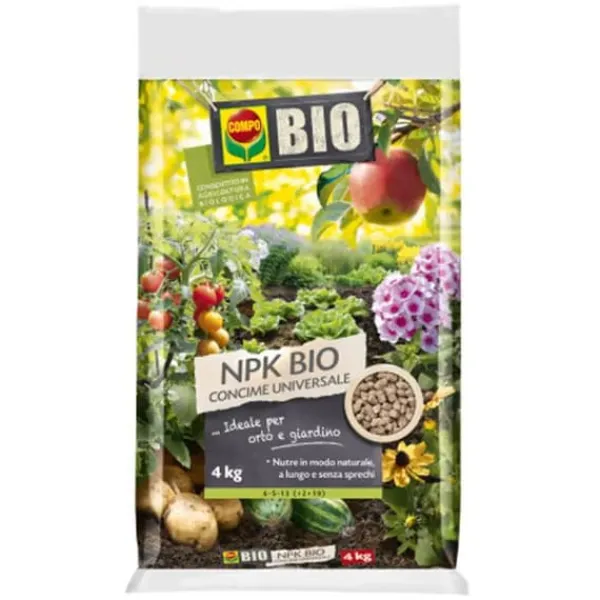 Best COMPO, UNIVERSALGÖDNING COMPO NPK BIO 4KG, ORGANMINERAL Gödningsmedel