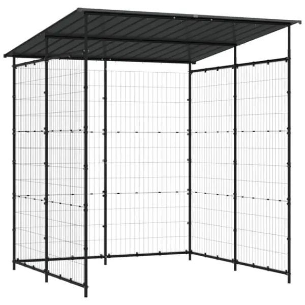 vidaXL Cykelskjul 190x190x222 cm stål svart