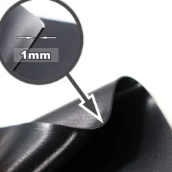 Dammfoder PVC 4 m x 2 m 1,0 mm Svart Trädgårdsdammfoder
