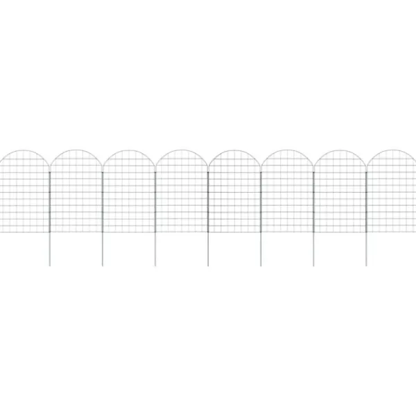 New Dammskydd Set 8 pcs Grön 50 x 80 cm Stål Valvbågar, Spaljéer, Bersåer & Pergolor