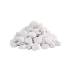 Clearance Dekorativa polerade stenar - - Vit - 2-5 cm - 25 kg - Naturliga stenar - Slät yta - Trädgårdsbeklädnad Trädgårdsstenar & Klivstenar