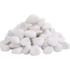 vidaXL Dekorativa polerade stenar - - Vit - 2-5 cm - 25 kg - Naturliga stenar - Slät yta - Trädgårdsbeklädnad