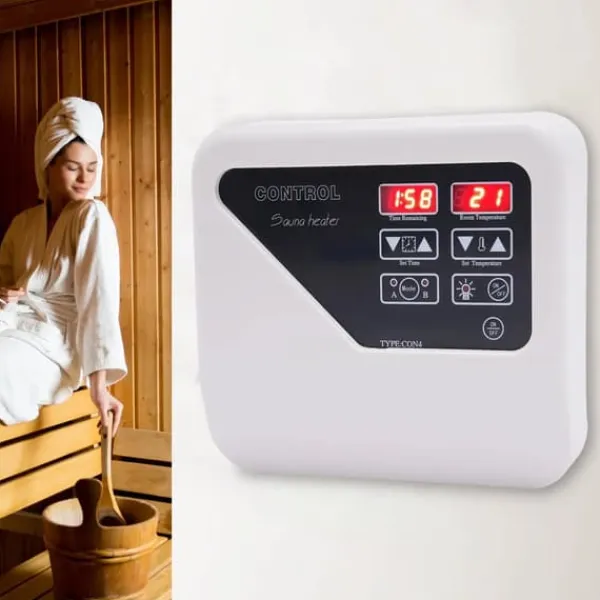 Best Digital bastustyrning - Extern kontrollpanel - 3–9 kW - 220–240 V - Temperatur 40–105 °C - Belysning max 60 W - Väggmonterad Bastu