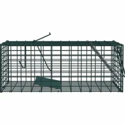 vidaXL Djurfälla i stål - - 31x13x12 cm - Grön - Vädertålig - Korrosionsbeständig