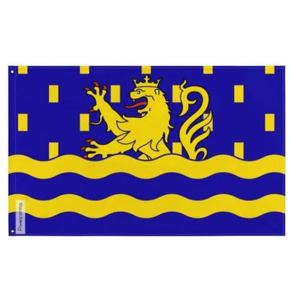 Drapeau - Doubs - 90 x 150 cm - Polyester - Tryck fram/bak - Öglor i järn