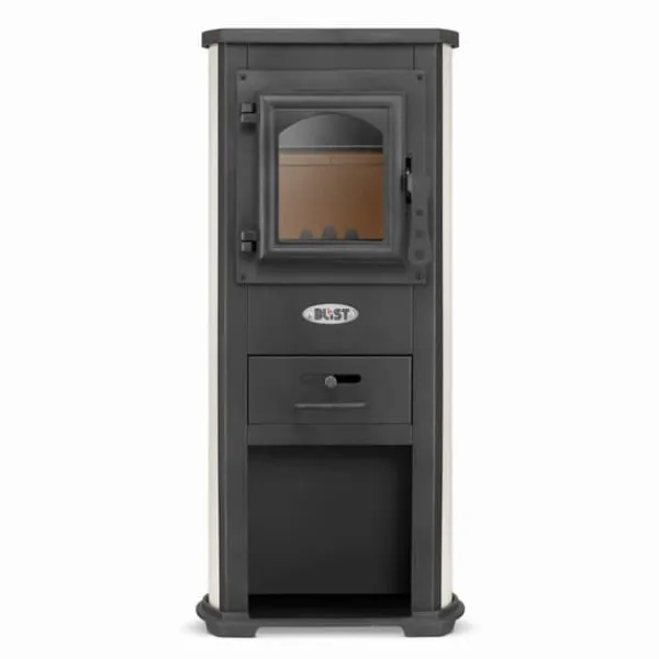 Outlet EKONOMIK LUX Vedspis - Enkel Underhåll, 6,6 kW Uppvärmning, Stilfull Design Vedeldade Kaminer