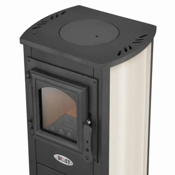 Outlet EKONOMIK LUX Vedspis - Enkel Underhåll, 6,6 kW Uppvärmning, Stilfull Design Vedeldade Kaminer