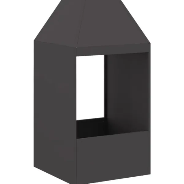 Hot Eldstad Svart 50 x 50 x 100 cm Stål Öppna Spisar