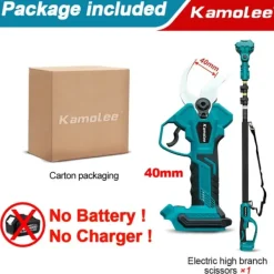 Discount Elektriska Beskärningssaxar, Borstlös Motor, Uppladdningsbart Batteri,40mm Sax Trädgårdsverktyg